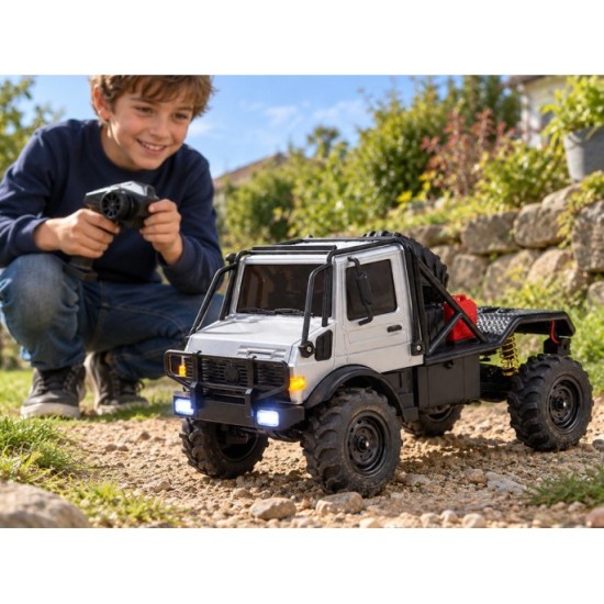 JOKO RC Terénne Auto U4000 MN-333 4x4 na diaľkové ovládanie, s LED svetlom, strieborné