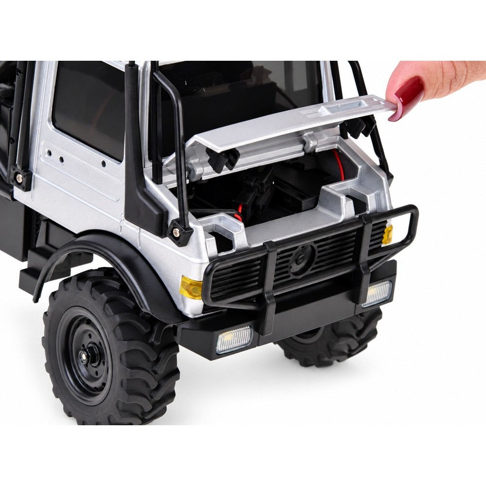 JOKO RC Terénne Auto U4000 MN-333 4x4 na diaľkové ovládanie, s LED svetlom, strieborné