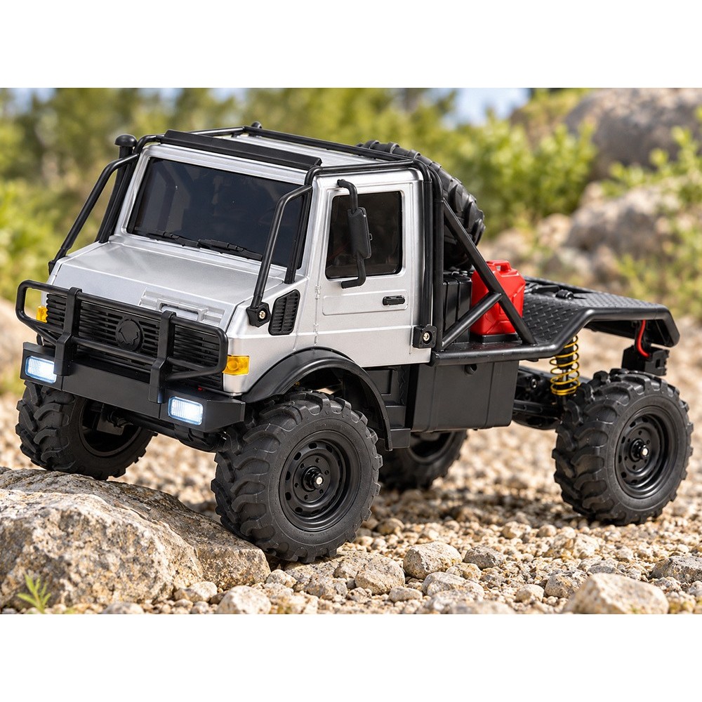 JOKO RC Terénne Auto U4000 MN-333 4x4 na diaľkové ovládanie, s LED svetlom, strieborné