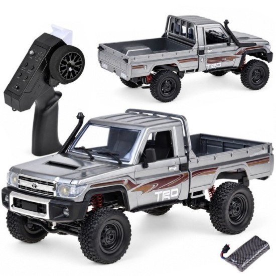 JOKO RC Auto Toyota Land Cruiser Pickup 4×4 na diaľkové ovládanie so svetlom, strieborné