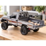 JOKO RC Auto Toyota Land Cruiser Pickup 4×4 na diaľkové ovládanie so svetlom, strieborné