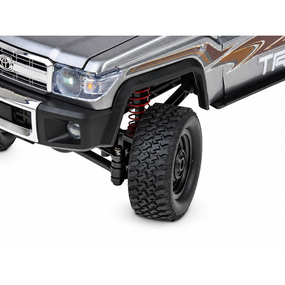 JOKO RC Auto Toyota Land Cruiser Pickup 4×4 na diaľkové ovládanie so svetlom, strieborné