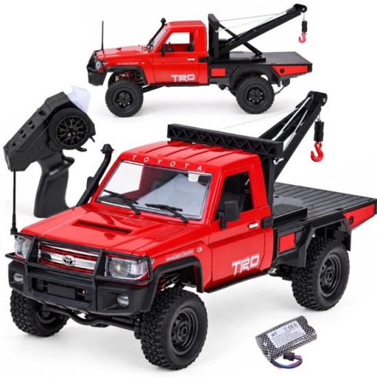 JOKO RC Auto Toyota Land Cruiser + Navijak s lanom a hákom 1:12 4×4 na diaľkové ovládanie, žlté
