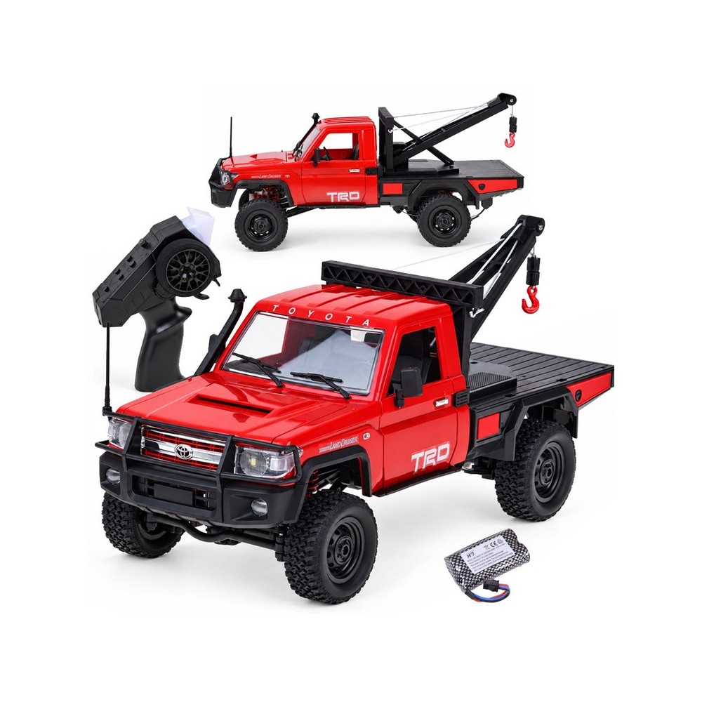 JOKO RC Auto Toyota Land Cruiser + Navijak s lanom a hákom 1:12 4×4 na diaľkové ovládanie, žlté