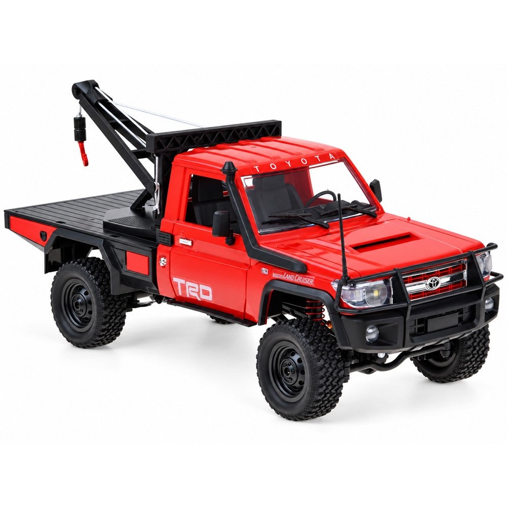 JOKO RC Auto Toyota Land Cruiser + Navijak s lanom a hákom 1:12 4×4 na diaľkové ovládanie, žlté