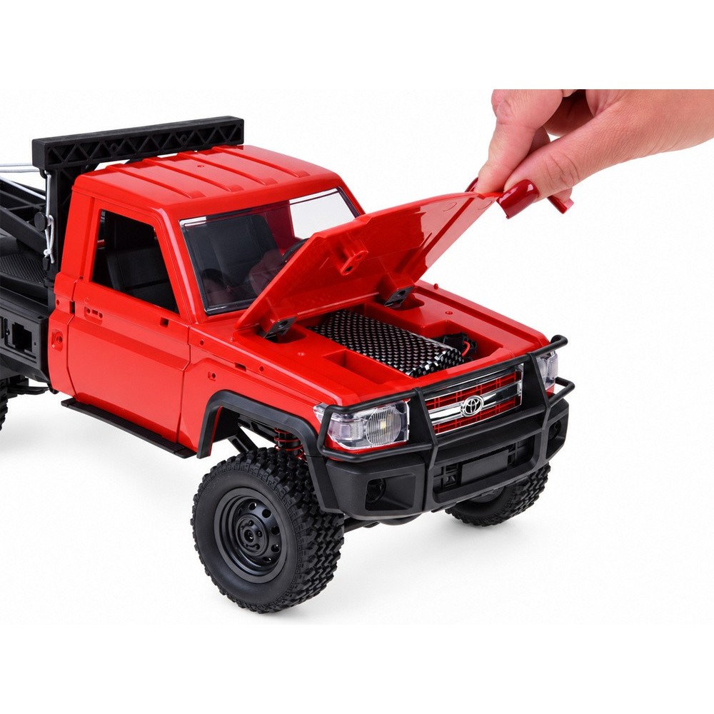 JOKO RC Auto Toyota Land Cruiser + Navijak s lanom a hákom 1:12 4×4 na diaľkové ovládanie, žlté