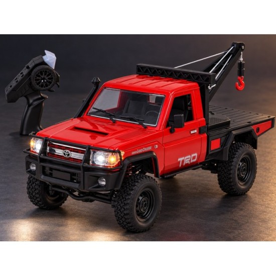 JOKO RC Auto Toyota Land Cruiser + Navijak s lanom a hákom 1:12 4×4 na diaľkové ovládanie, žlté