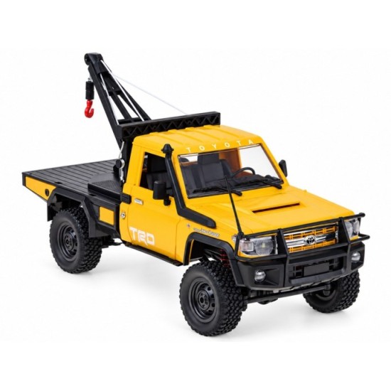 JOKO RC Auto Toyota Land Cruiser + Navijak s lanom a hákom 1:12 4×4 na diaľkové ovládanie, žlté
