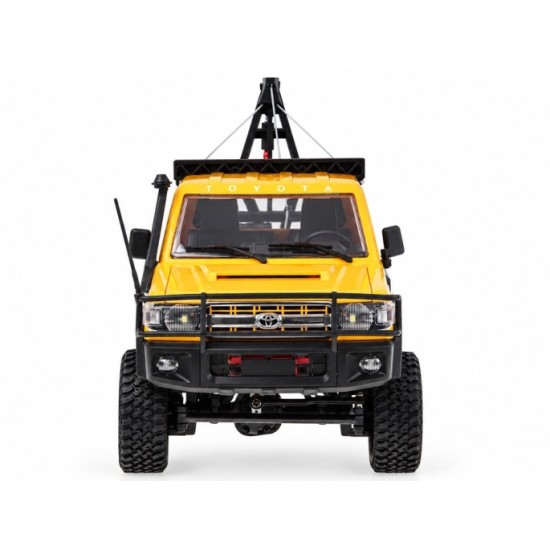 JOKO RC Auto Toyota Land Cruiser + Navijak s lanom a hákom 1:12 4×4 na diaľkové ovládanie, žlté
