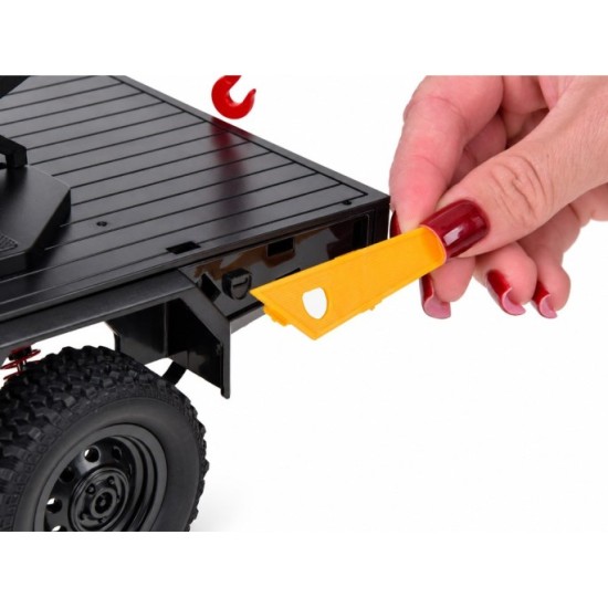 JOKO RC Auto Toyota Land Cruiser + Navijak s lanom a hákom 1:12 4×4 na diaľkové ovládanie, žlté
