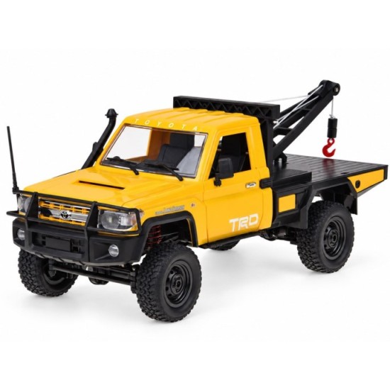 JOKO RC Auto Toyota Land Cruiser + Navijak s lanom a hákom 1:12 4×4 na diaľkové ovládanie, žlté