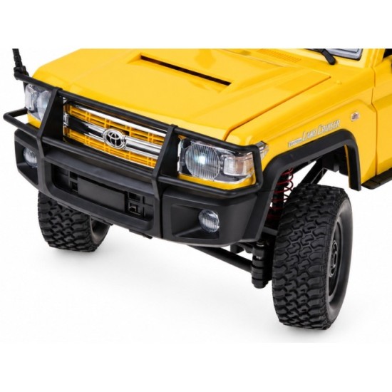 JOKO RC Auto Toyota Land Cruiser + Navijak s lanom a hákom 1:12 4×4 na diaľkové ovládanie, žlté