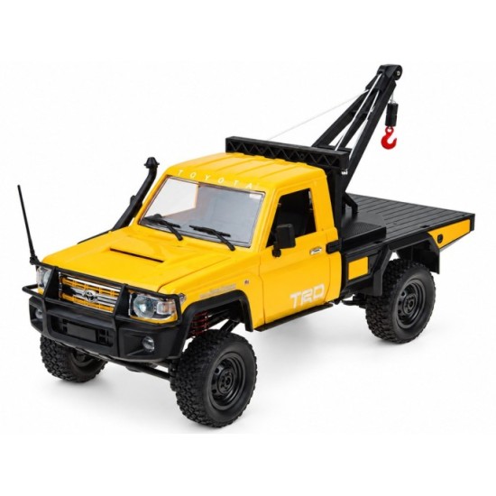 JOKO RC Auto Toyota Land Cruiser + Navijak s lanom a hákom 1:12 4×4 na diaľkové ovládanie, žlté