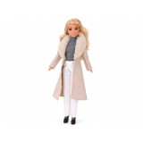Anlily Elegantná Bábika v Kožuchu, dlhé blond vlasy