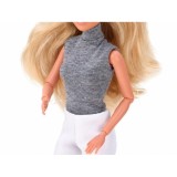 Anlily Elegantná Bábika v Kožuchu, dlhé blond vlasy