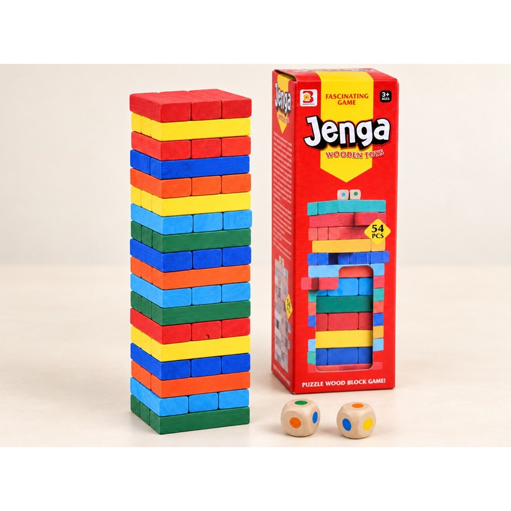 JOKO Drevená Veža JENGA, farebná