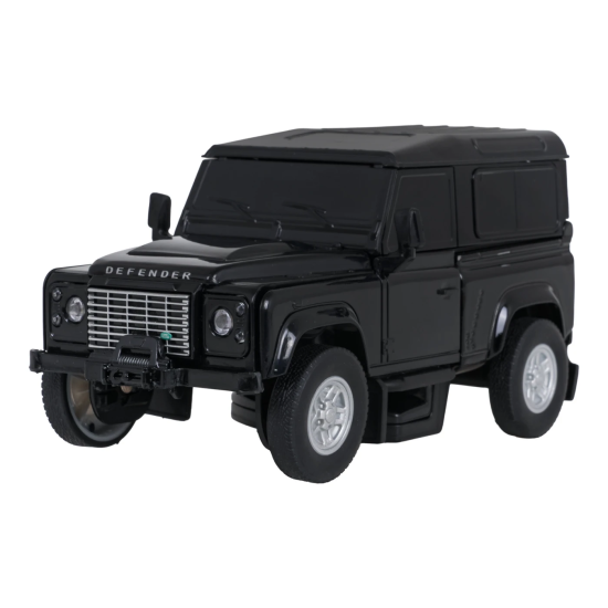 Rastar RC Auto Robot Land Rover Defender na diaľkové ovládanie 2v1, so svetlom a zvukom, čierne