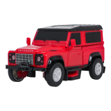 Rastar RC Auto Robot Land Rover Defender na diaľkové ovládanie 2v1, so svetlom a zvukom, červené