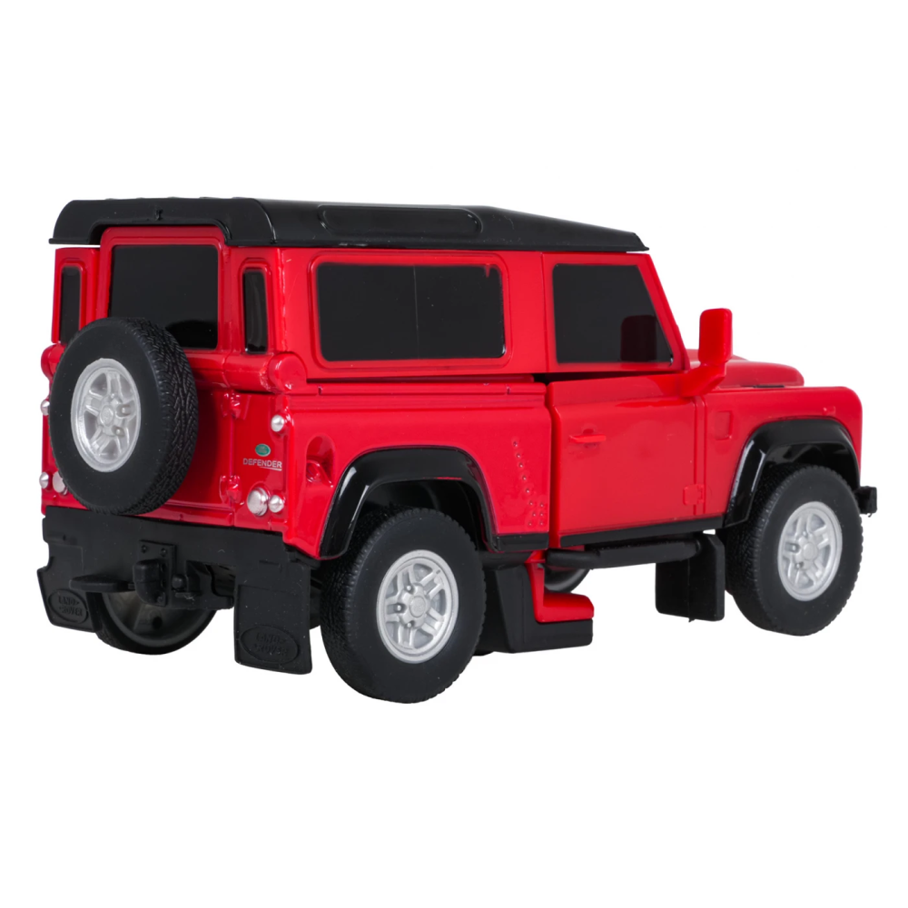 Rastar RC Auto Robot Land Rover Defender na diaľkové ovládanie 2v1, so svetlom a zvukom, červené