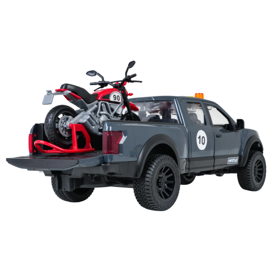 JOKO Auto Jeep Off-Road s vlečkou + Motorka, so svetlom a zvukom