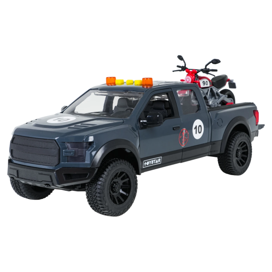 JOKO Auto Jeep Off-Road s vlečkou + Motorka, so svetlom a zvukom