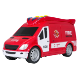 JOKO Sada Hasičské autíčka, Vrtulník, Dodávka, Auto Pick Up, so svetlom a zvukom
