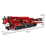 Mould King Technická Stavebnica Žeriav 8506ks na diaľkové ovládanie s 20 motormi, vysuvné rameno s dĺžkou 160cm, červený
