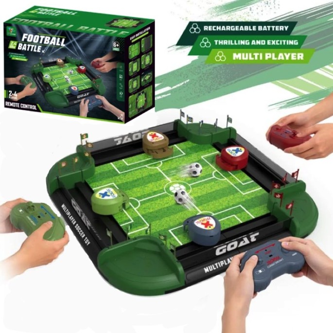 JOKO RC Interaktívne Futbalové ihrisko pre 4 hráčov, Spoločenská hra Futbal na diaľkové ovládanie 2,4Ghz