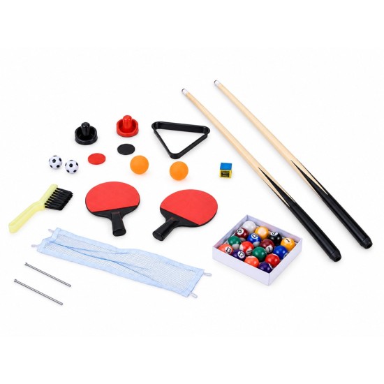 JOKO Multifunkčný Hrací Stôl 4v1 Stolný futbal, Biliard, Ping Pong, Air hokej