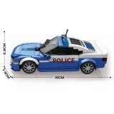 Reobrix Technická Stavebnica Policajné auto 313ks, modrá