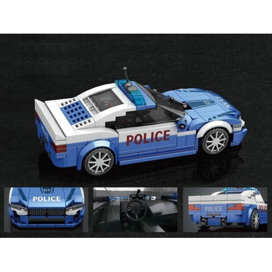 Reobrix Technická Stavebnica Policajné auto 313ks, modrá