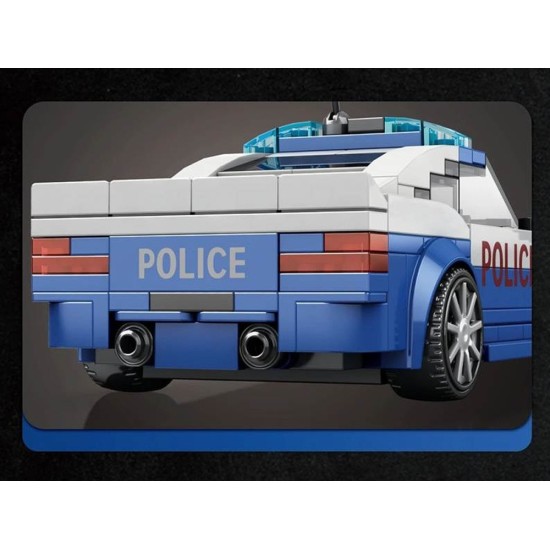 Reobrix Technická Stavebnica Policajné auto 313ks, modrá