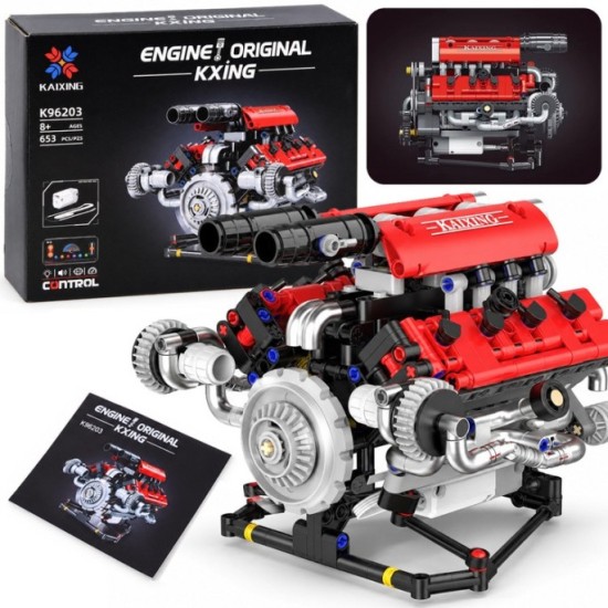 JOKO Technická stavebnica MOTOR V8 s interaktívnou batériou 653ks