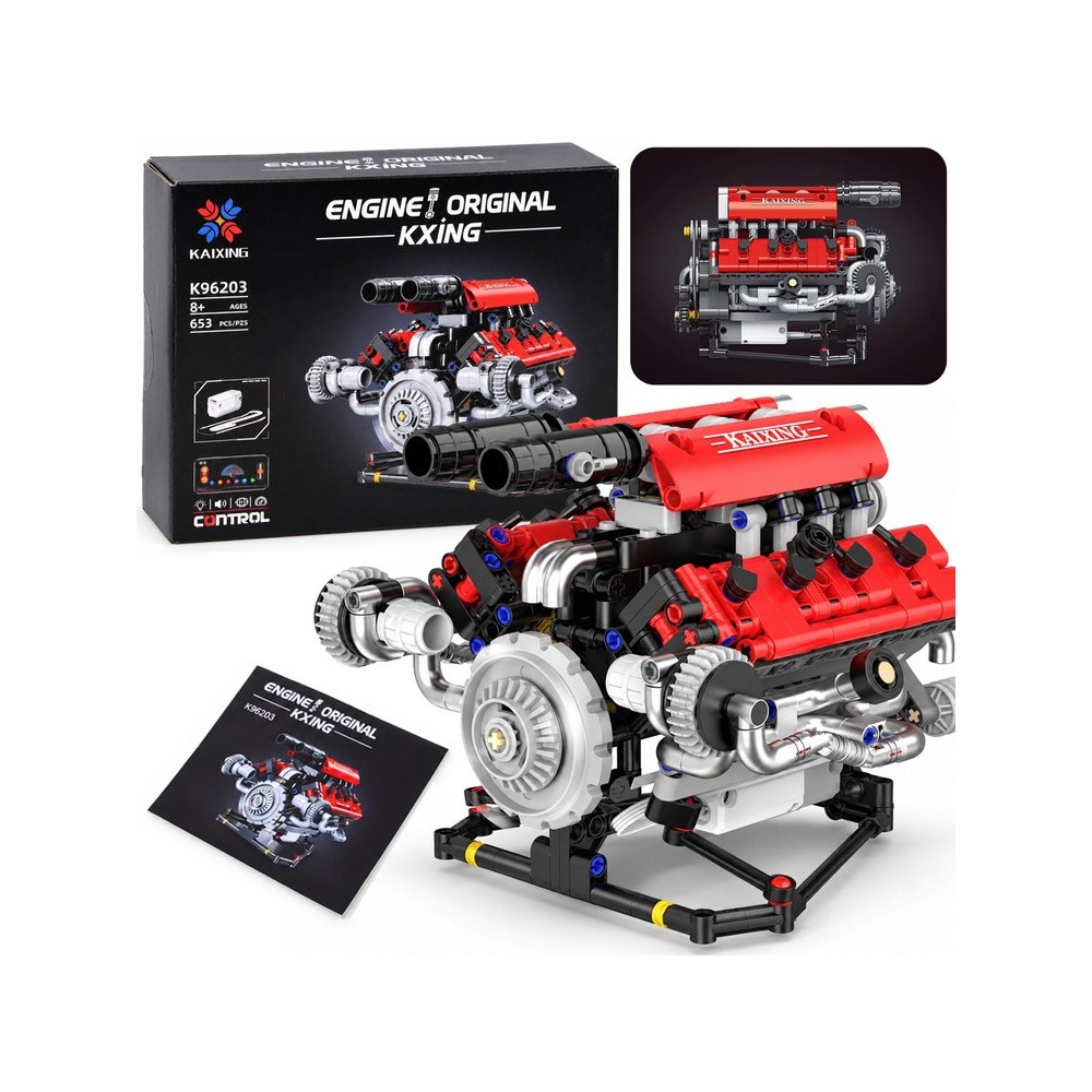 JOKO Technická stavebnica MOTOR V8 s interaktívnou batériou 653ks