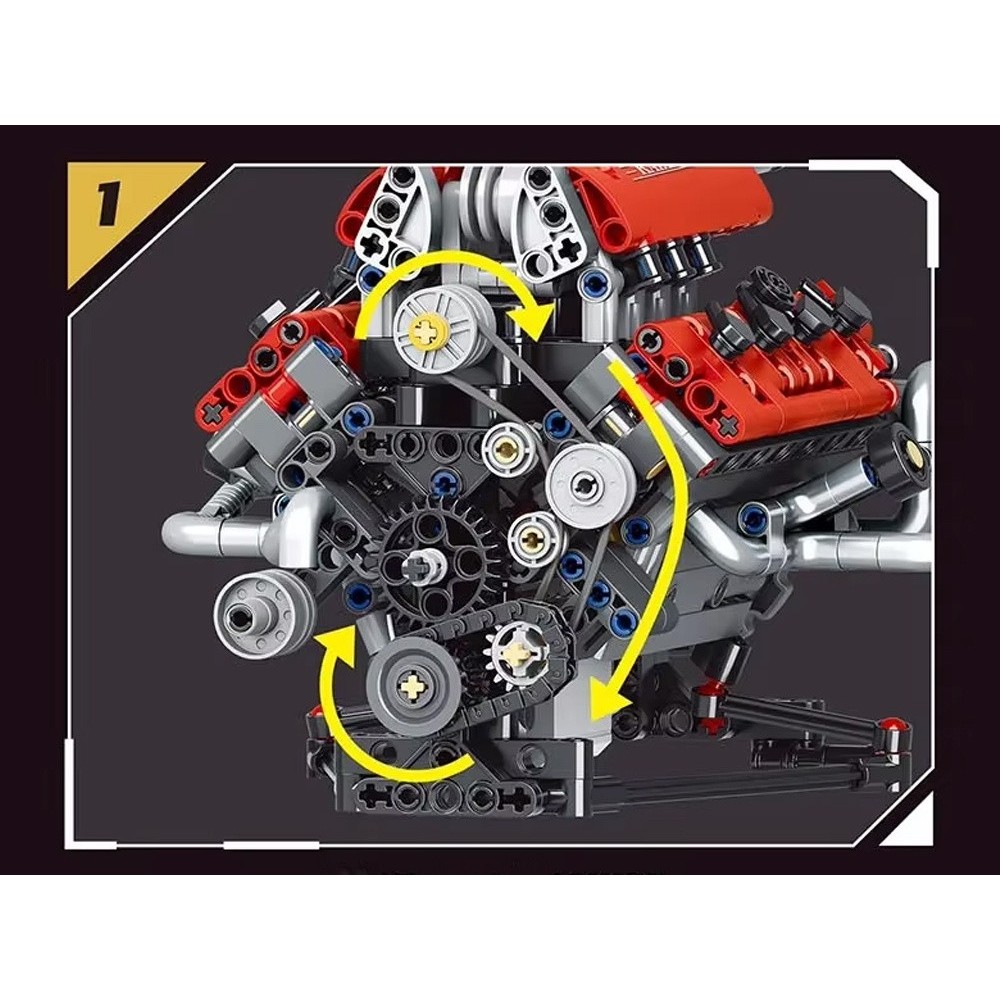 JOKO Technická stavebnica MOTOR V8 s interaktívnou batériou 653ks