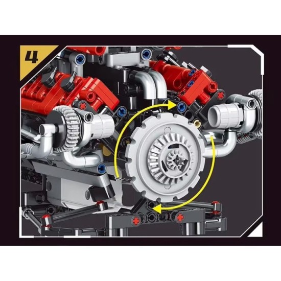 JOKO Technická stavebnica MOTOR V8 s interaktívnou batériou 653ks