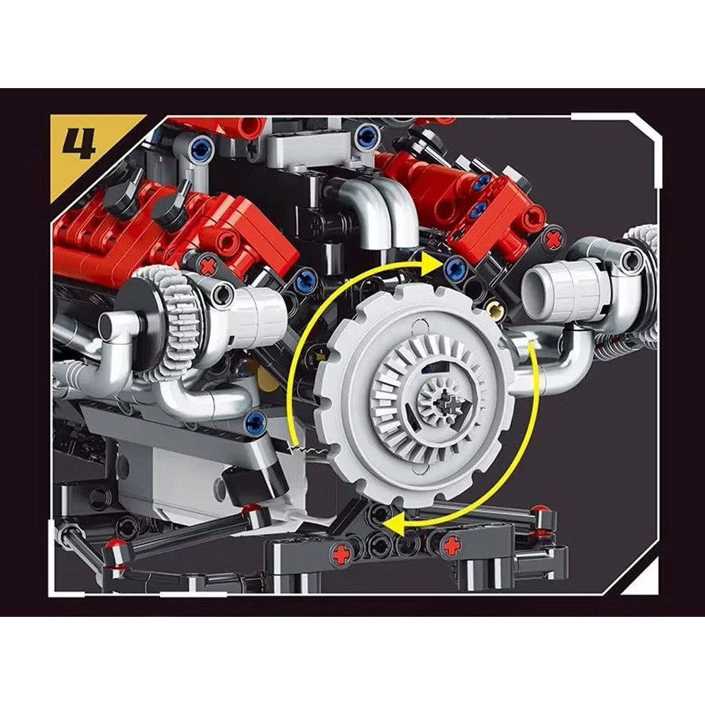 JOKO Technická stavebnica MOTOR V8 s interaktívnou batériou 653ks