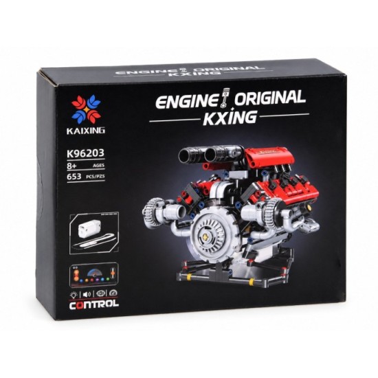 JOKO Technická stavebnica MOTOR V8 s interaktívnou batériou 653ks