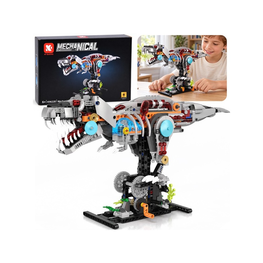 JOKO Technická stavebnica Mechanický Dinosaurus T-Rex 730ks s LED svetlom