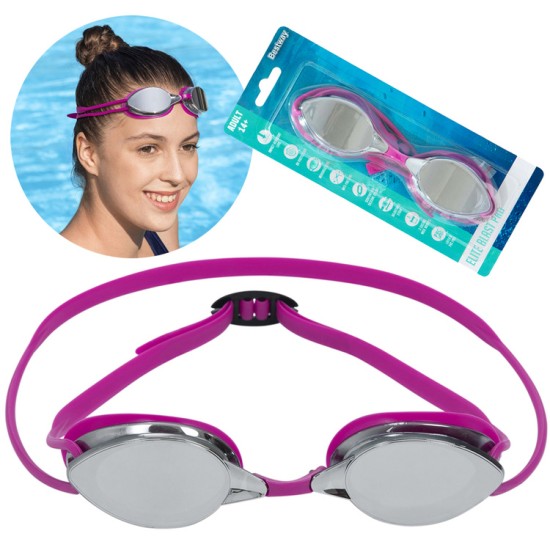 Bestway 21066 Plavecké okuliare Zrkadlové Elite Blast Pro s UV ochranou, ružové