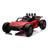 JOKO Veľké Elektrické Autíčko Buggy Racing 5, Dvojmiestne Kožené sedadlo, penové kolesá, 2x200W, nosnosť 50kg, červené