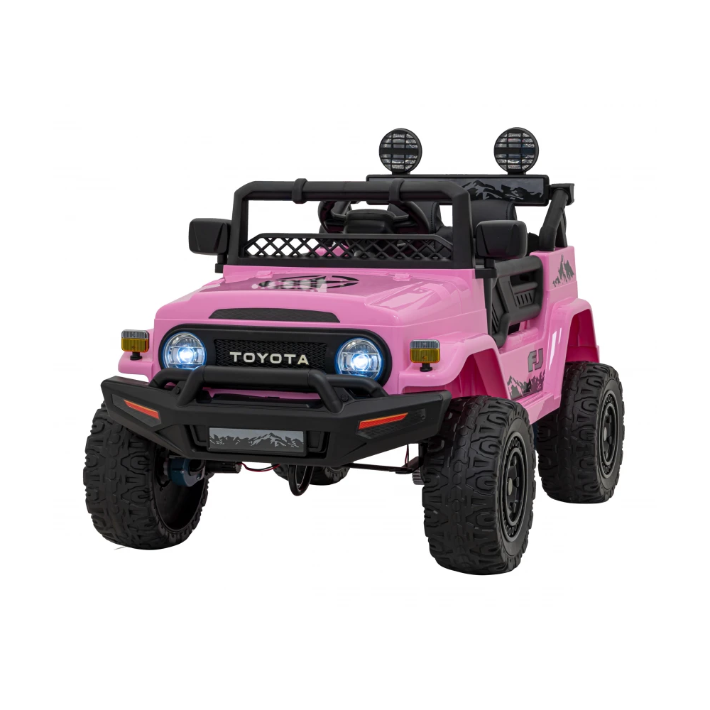 JOKO Elektrické autíčko Toyota FJ Cruiser 4x4, penové kolesá, kožené sedadlo, ružové