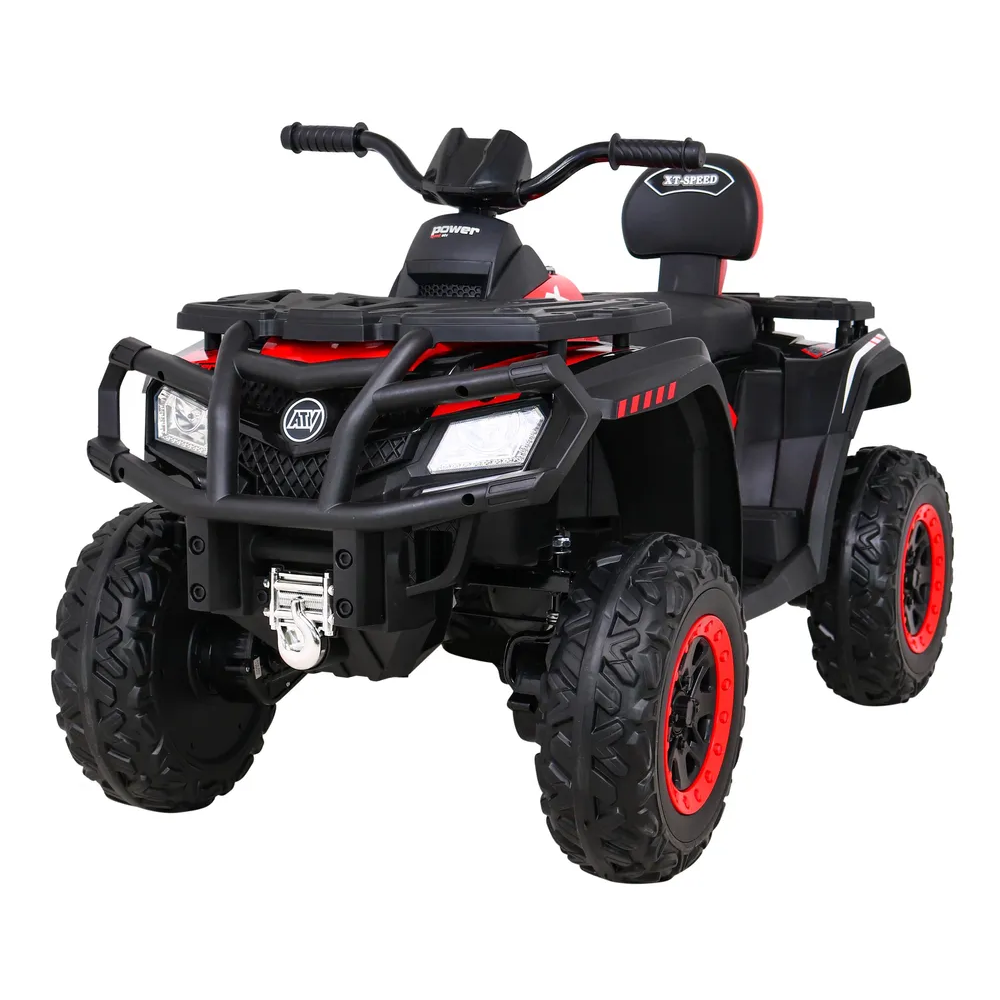 JOKO Elektrická Štvorkolka XT-Speed 4x4 - 4x80W, Penové kolesá, Rádio, Kožené sedadlo, Nosnosť 59kg, červená
