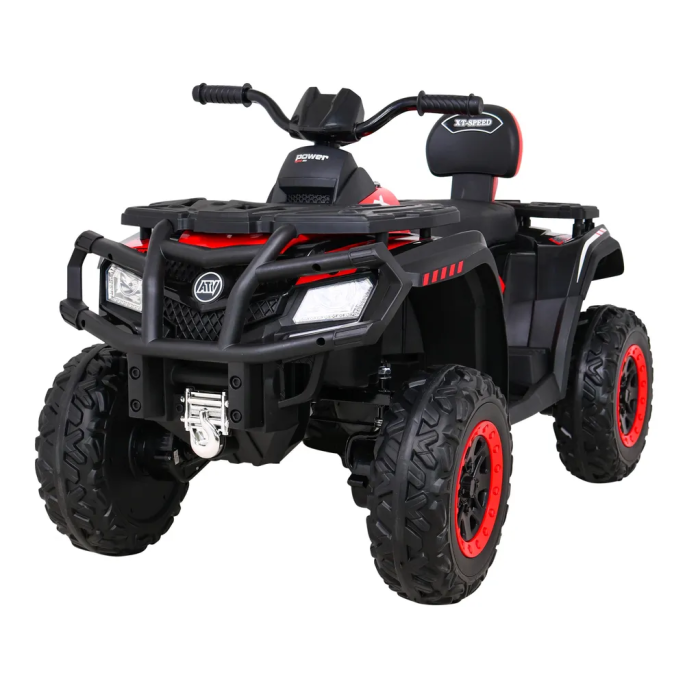 JOKO Elektrická Štvorkolka XT-Speed 4x4 - 4x80W, Penové kolesá, Rádio, Kožené sedadlo, Nosnosť 59kg, červená