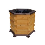 MKSTOR Drevený kvetináč z masívu 50 cm x 40 cm, lakovaný