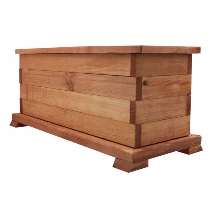 MKSTOR Drevený kvetináč z masívu Obdlžníkový 52 x 21,5 x 23cm, Lakovaný DP1
