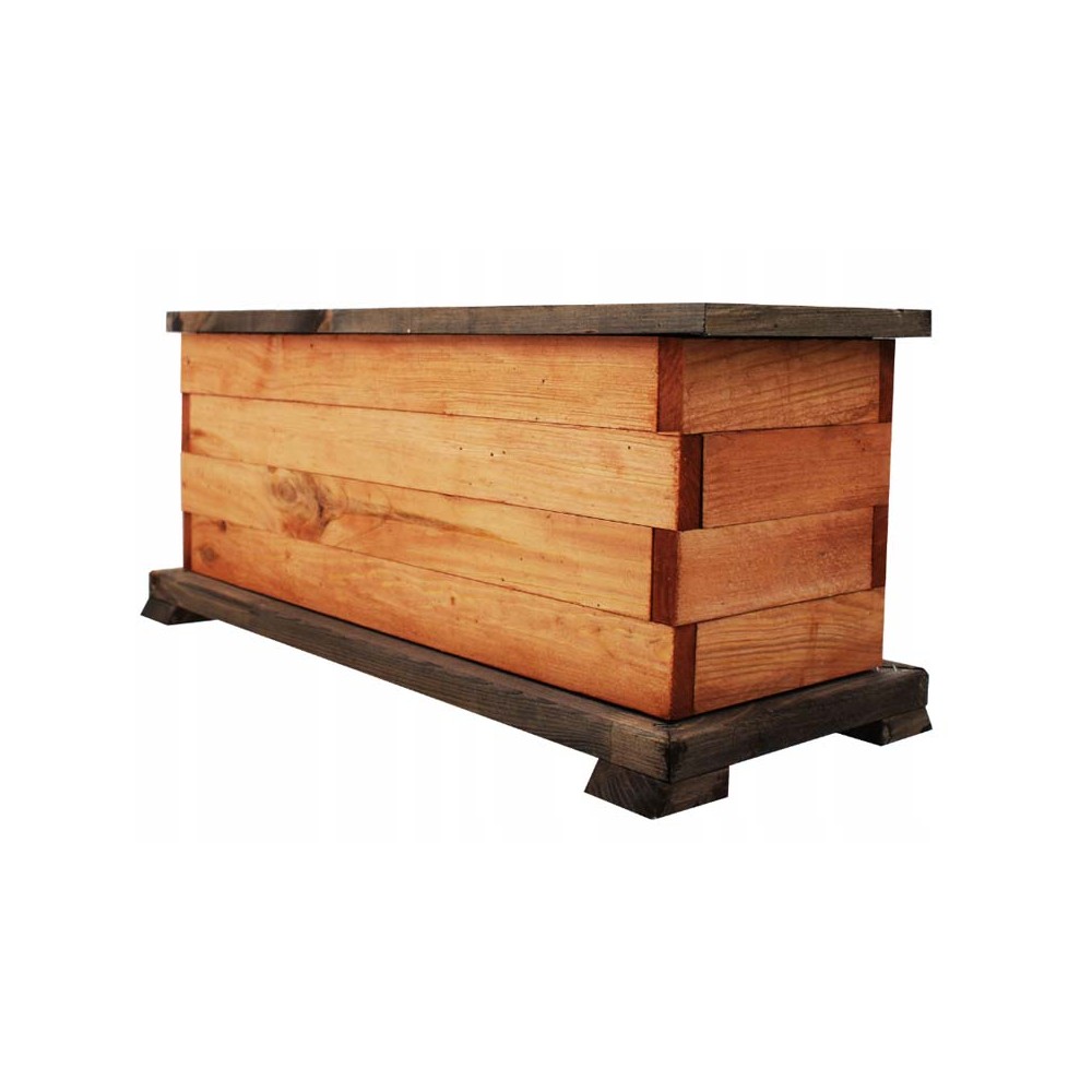 MKSTOR Drevený kvetináč z masívu Obdlžníkový 52 x 21,5 x 23cm, Lakovaný DP11
