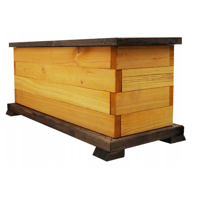 MKSTOR Drevený kvetináč z masívu Obdlžníkový 52 x 21,5 x 23cm, Lakovaný DP12