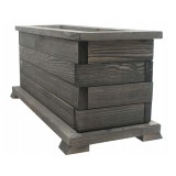 MKSTOR Drevený kvetináč z masívu Obdlžníkový 52 x 21,5 x 23cm, Lakovaný DP19