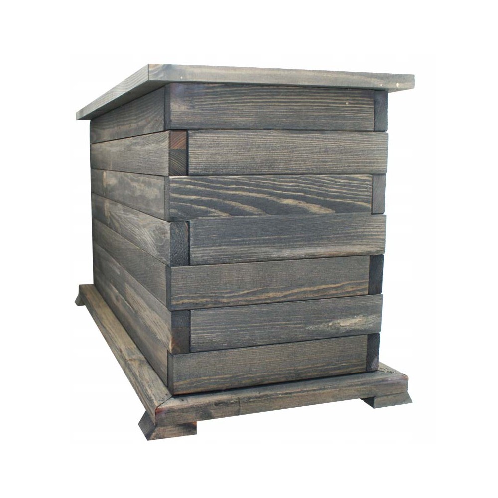 MKSTOR Záhradný Drevený kvetináč z masívu Obdlžníkový 62 x 30 x 37cm, Lakovaný DP29